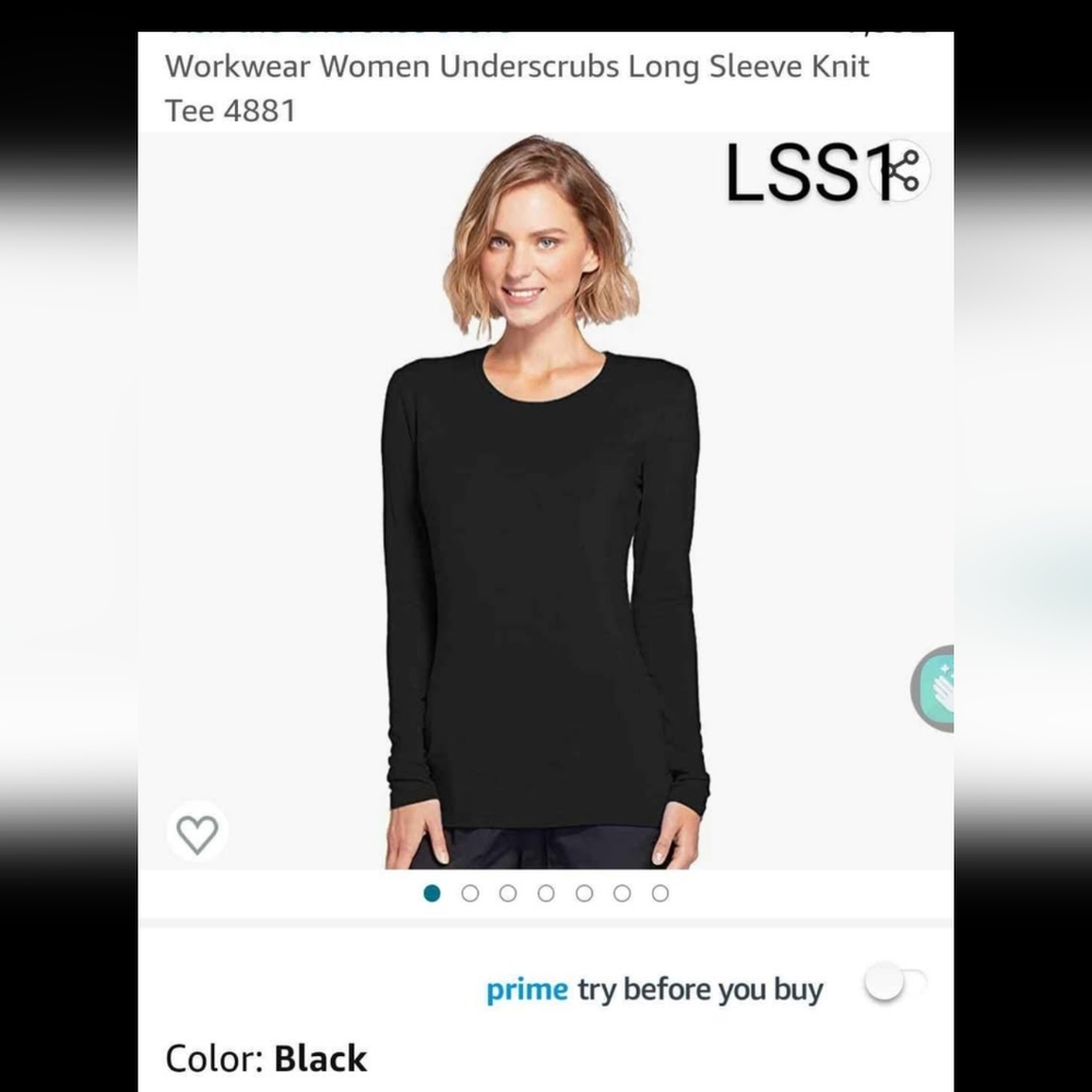 Women's Workwear Black Long Sleeve Knit Top Medium